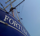 Fortuna boeg en schoenermast